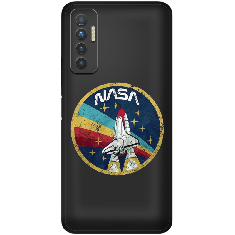 Черный чехол BoxFace Tecno Camon 17P NASA