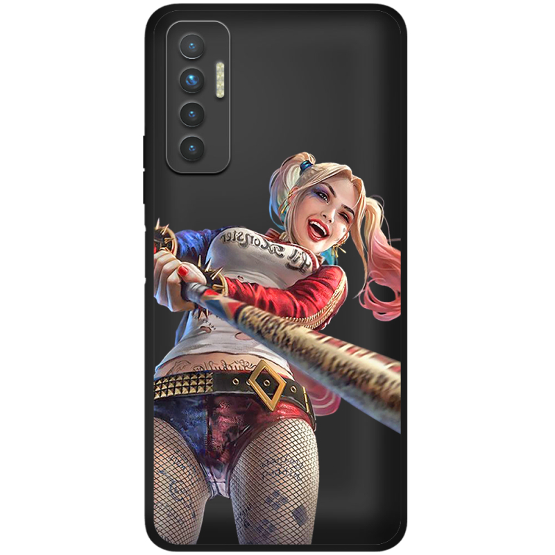 Черный чехол BoxFace Tecno Camon 17P Happy Harley Quinn