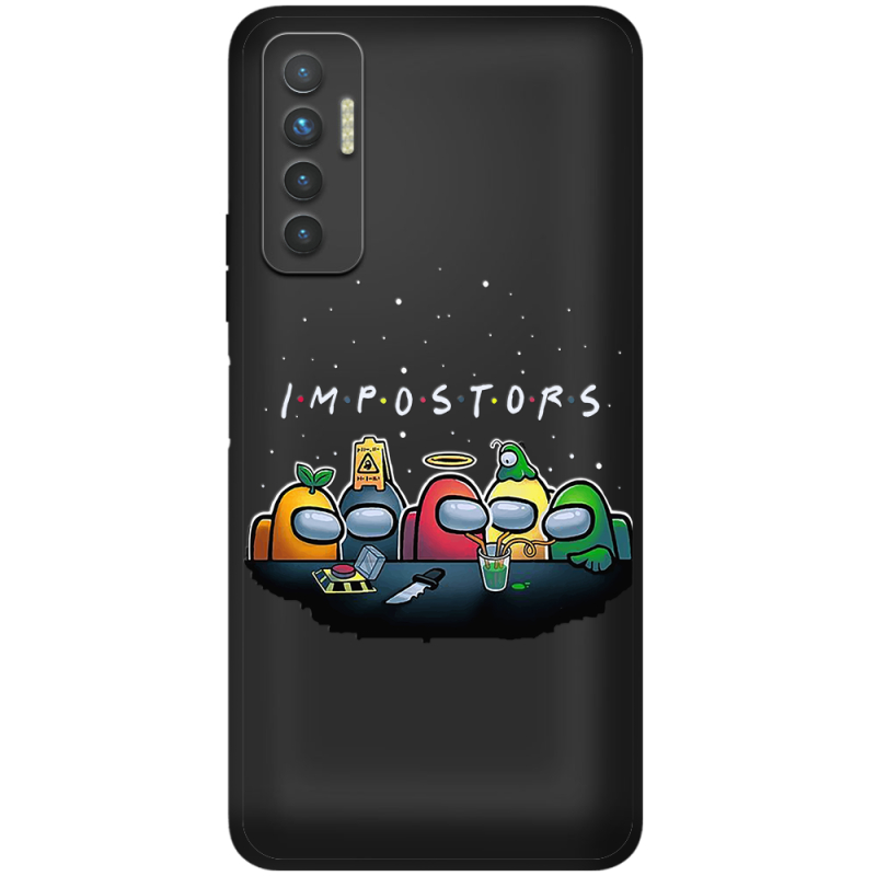 Черный чехол BoxFace Tecno Camon 17P Among Us Impostors