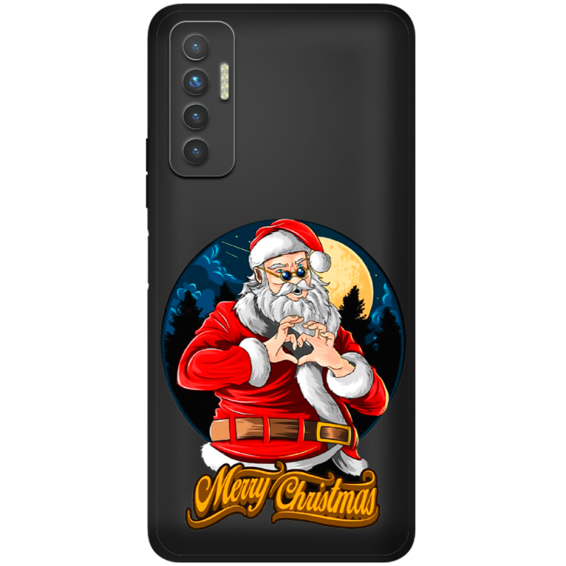 Черный чехол BoxFace Tecno Camon 17P Cool Santa