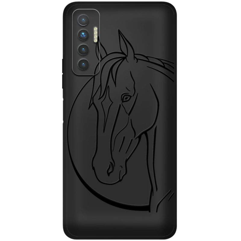 Черный чехол BoxFace Tecno Camon 17P Horse