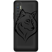 Черный чехол BoxFace Tecno Camon 17P Wolf