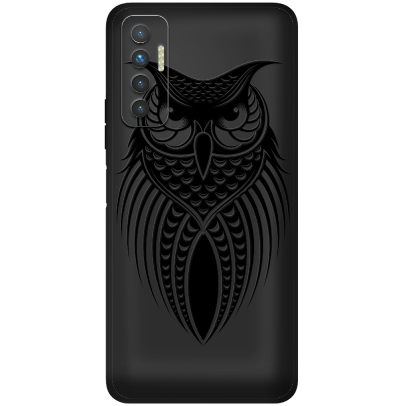 Черный чехол BoxFace Tecno Camon 17P Owl