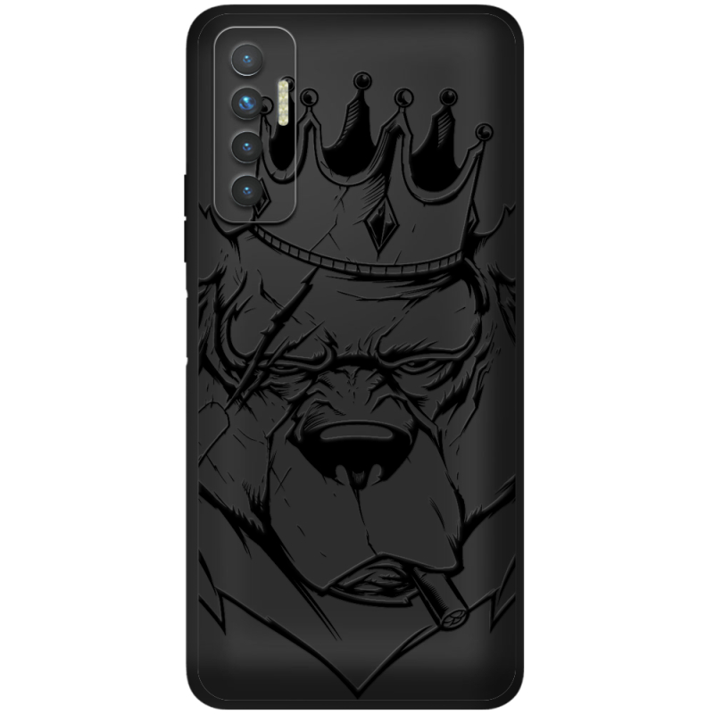 Черный чехол BoxFace Tecno Camon 17P Bear King