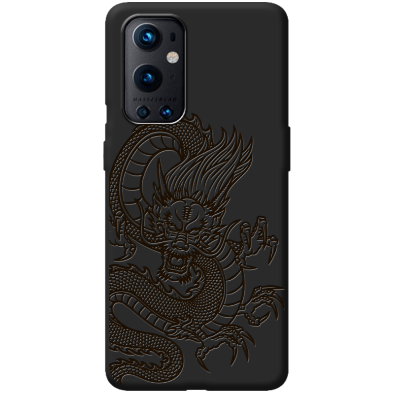 Черный чехол BoxFace OnePlus 9 Pro Chinese Dragon