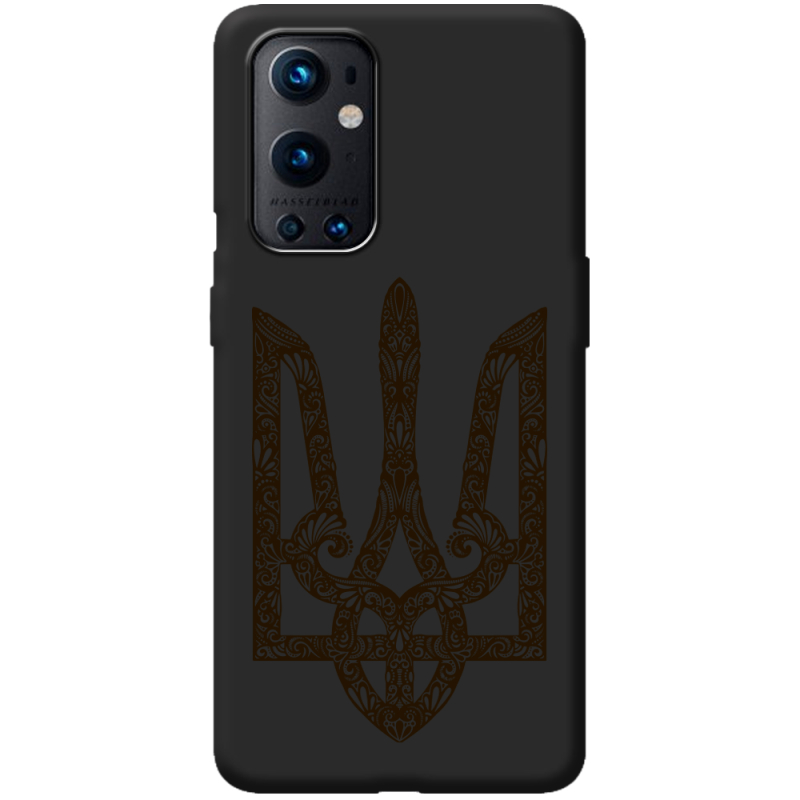 Черный чехол BoxFace OnePlus 9 Pro Ukrainian Trident
