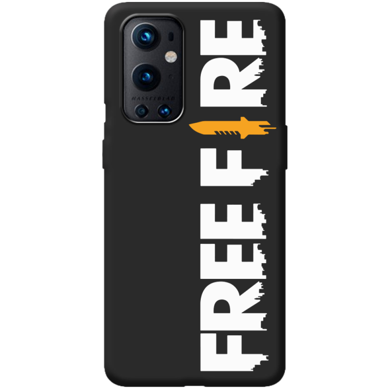 Черный чехол BoxFace OnePlus 9 Pro Free Fire White Logo