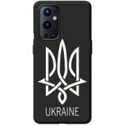 Черный чехол BoxFace OnePlus 9 Pro Тризуб монограмма ukraine