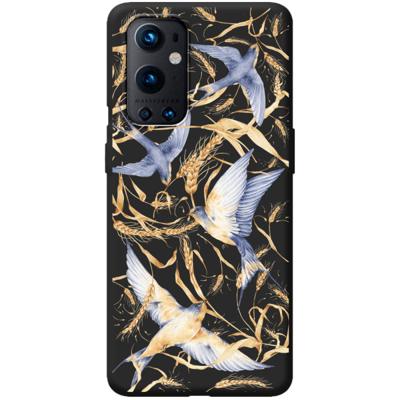 Черный чехол BoxFace OnePlus 9 Pro Ластівки