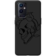 Черный чехол BoxFace OnePlus 9 Pro Skull and Roses