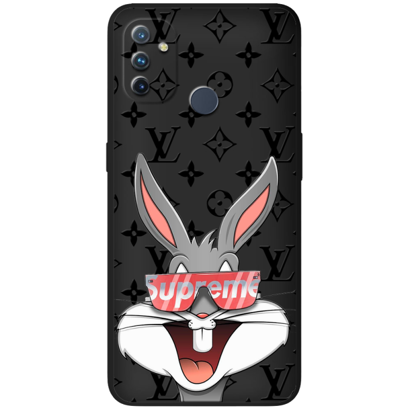 Черный чехол BoxFace OnePlus Nord N100 looney bunny