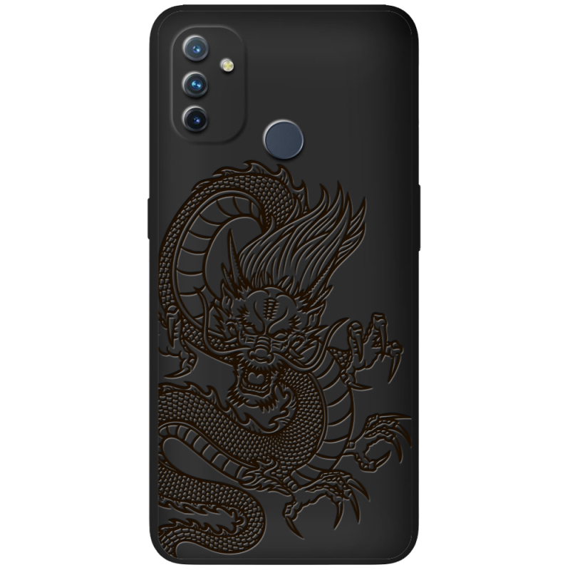 Черный чехол BoxFace OnePlus Nord N100 Chinese Dragon