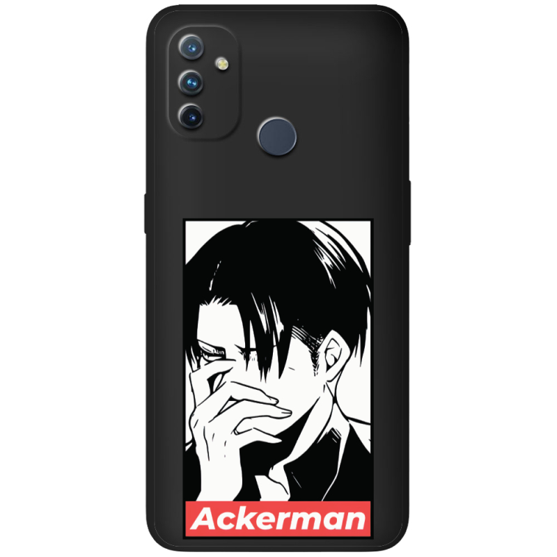 Черный чехол BoxFace OnePlus Nord N100 Attack On Titan - Ackerman