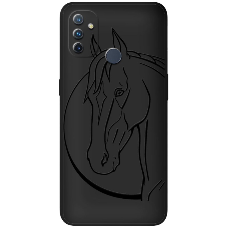 Черный чехол BoxFace OnePlus Nord N100 Horse