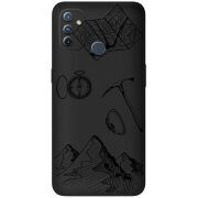 Черный чехол BoxFace OnePlus Nord N100 Mountains