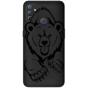 Черный чехол BoxFace OnePlus Nord N100 Grizzly Bear
