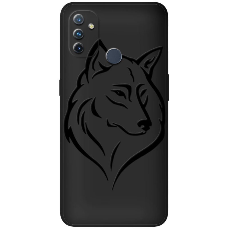 Черный чехол BoxFace OnePlus Nord N100 Wolf