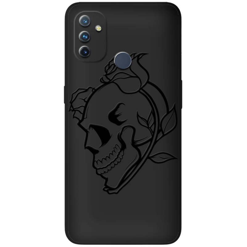 Черный чехол BoxFace OnePlus Nord N100 Skull and Roses