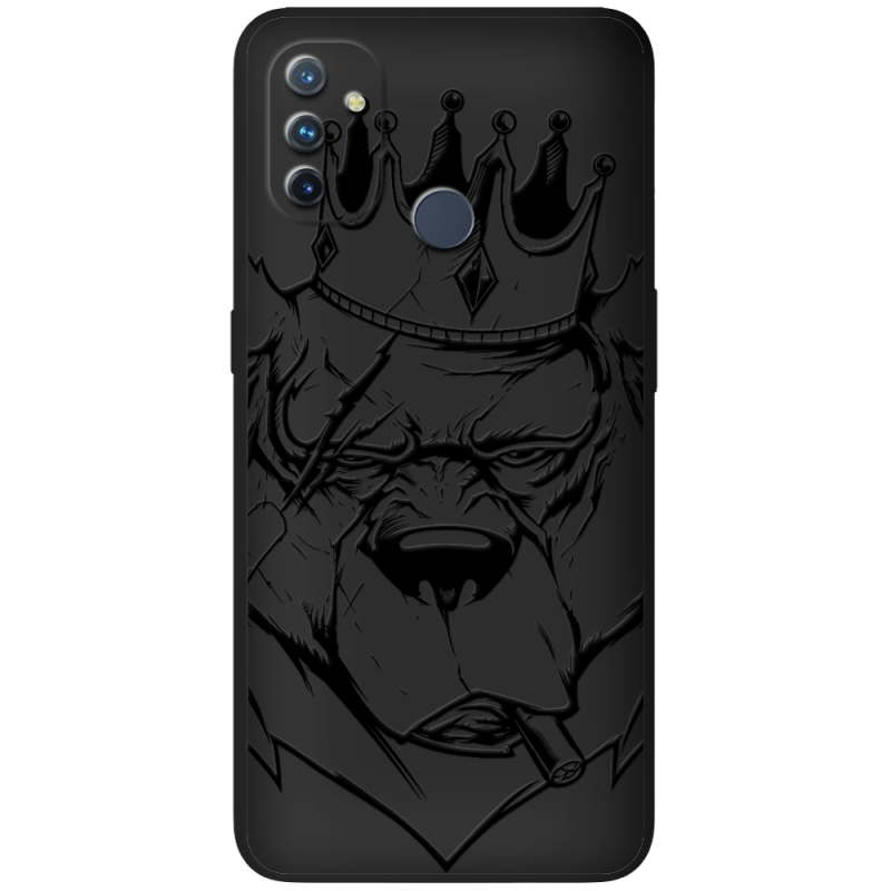 Черный чехол BoxFace OnePlus Nord N100 Bear King