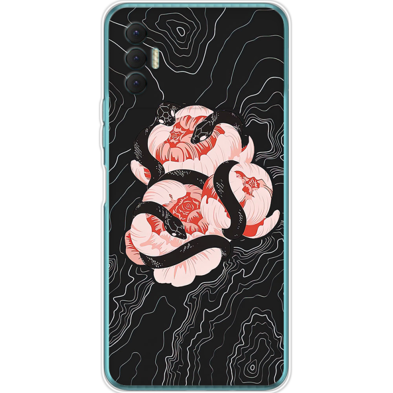 Чехол BoxFace Tecno Spark 8P Snake Rose