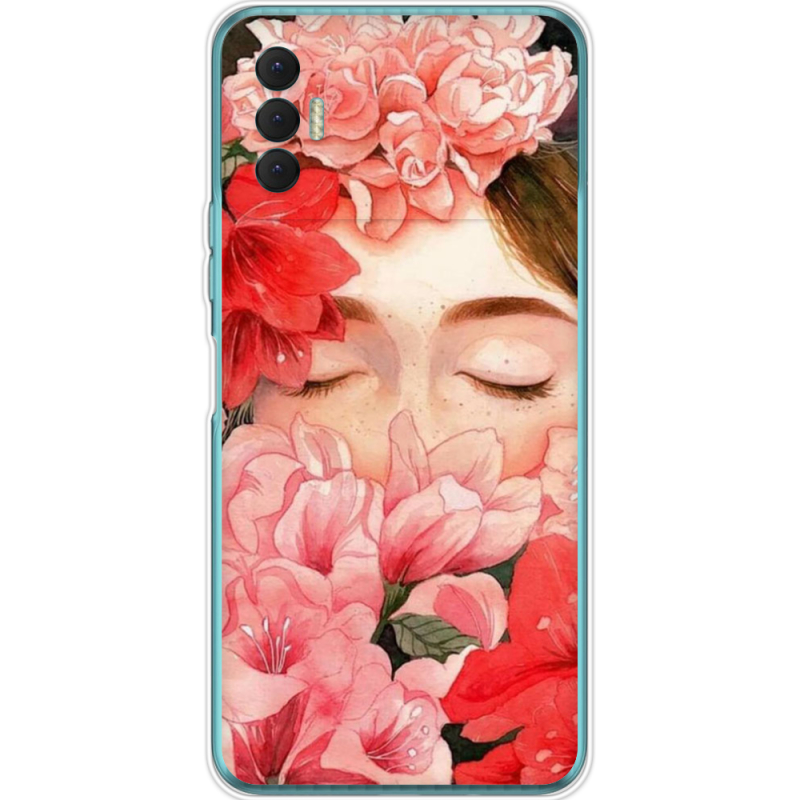 Чехол BoxFace Tecno Spark 8P Girl in Flowers