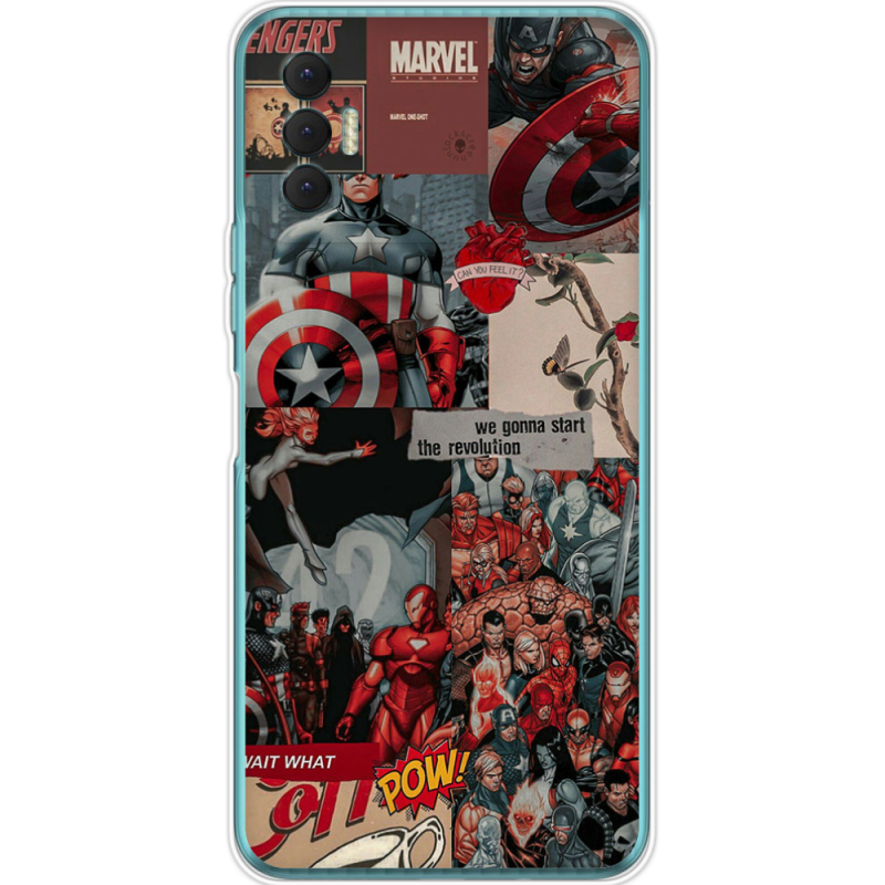 Чехол BoxFace Tecno Spark 8P Marvel Avengers