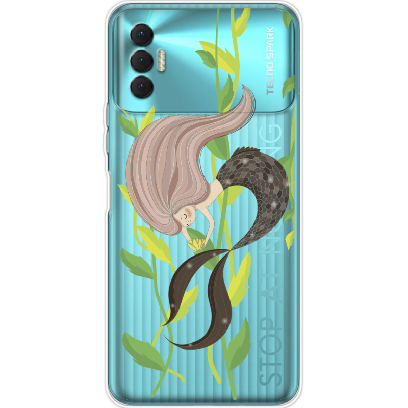 Прозрачный чехол BoxFace Tecno Spark 8P Cute Mermaid