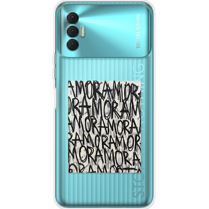 Прозрачный чехол BoxFace Tecno Spark 8P Amor Amor