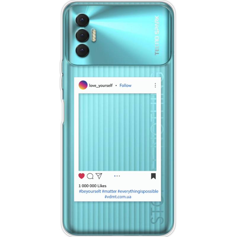 Прозрачный чехол BoxFace Tecno Spark 8P Insta