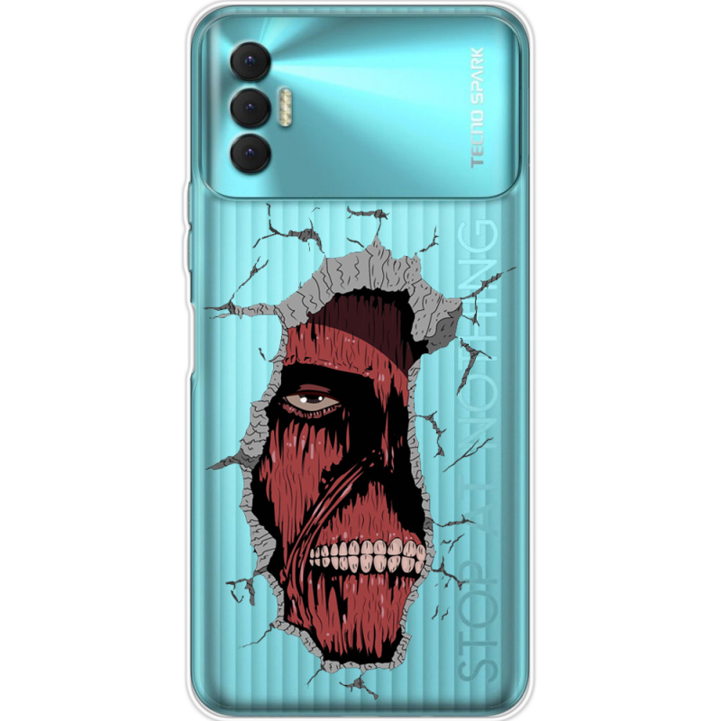Прозрачный чехол BoxFace Tecno Spark 8P Нападение Титана