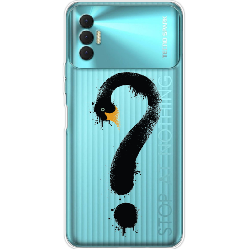 Прозрачный чехол BoxFace Tecno Spark 8P Swan question