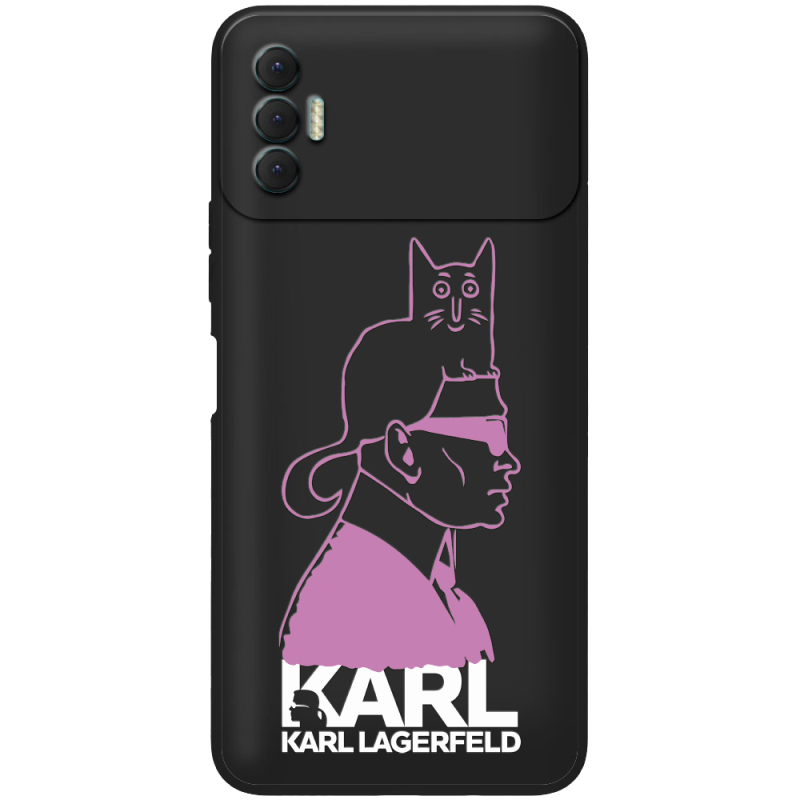 Черный чехол BoxFace Tecno Spark 8P Pink Karl