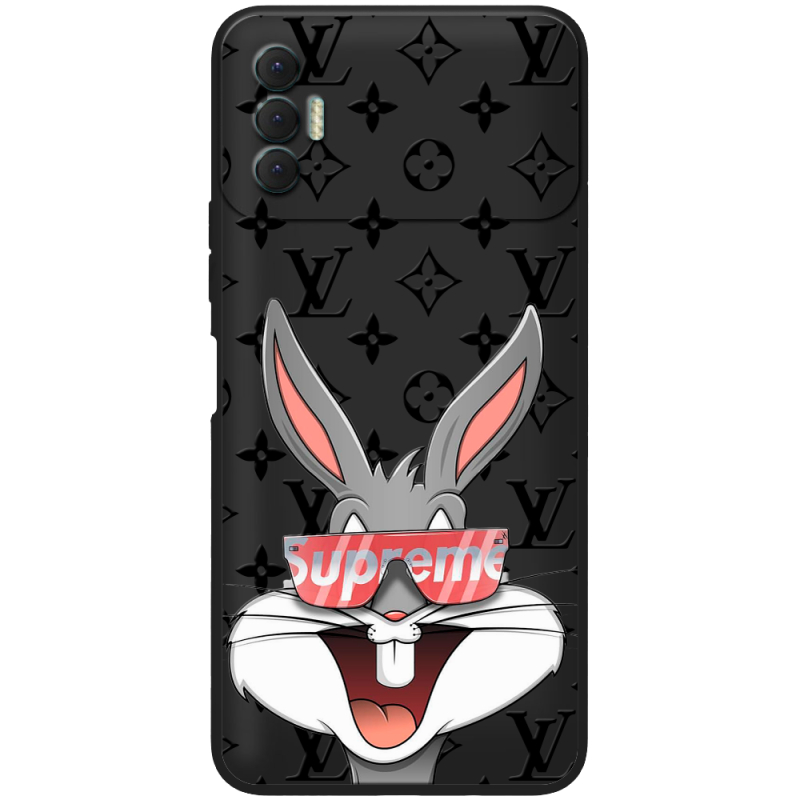 Черный чехол BoxFace Tecno Spark 8P looney bunny