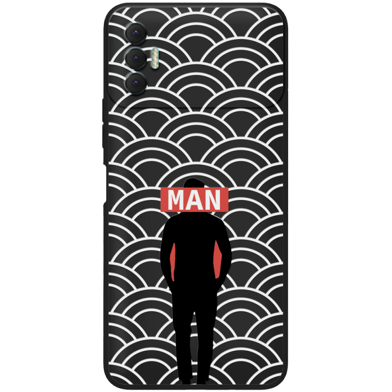 Черный чехол BoxFace Tecno Spark 8P Man Pattern