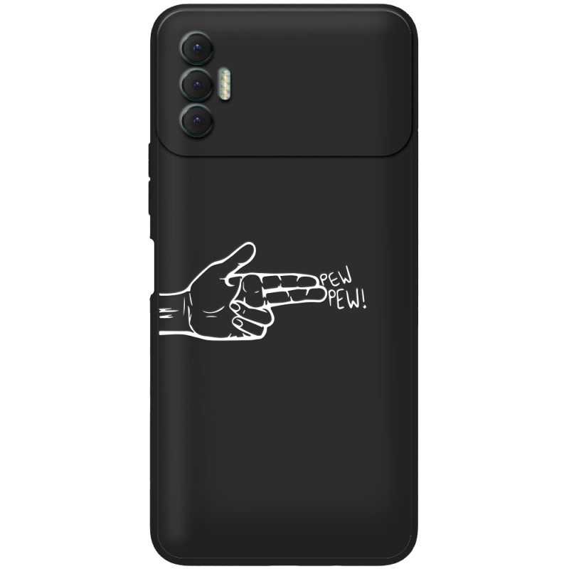 Черный чехол BoxFace Tecno Spark 8P Pew Pew