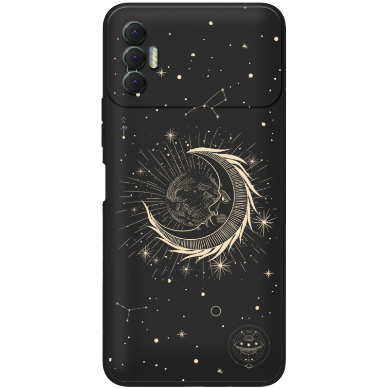 Черный чехол BoxFace Tecno Spark 8P Moon