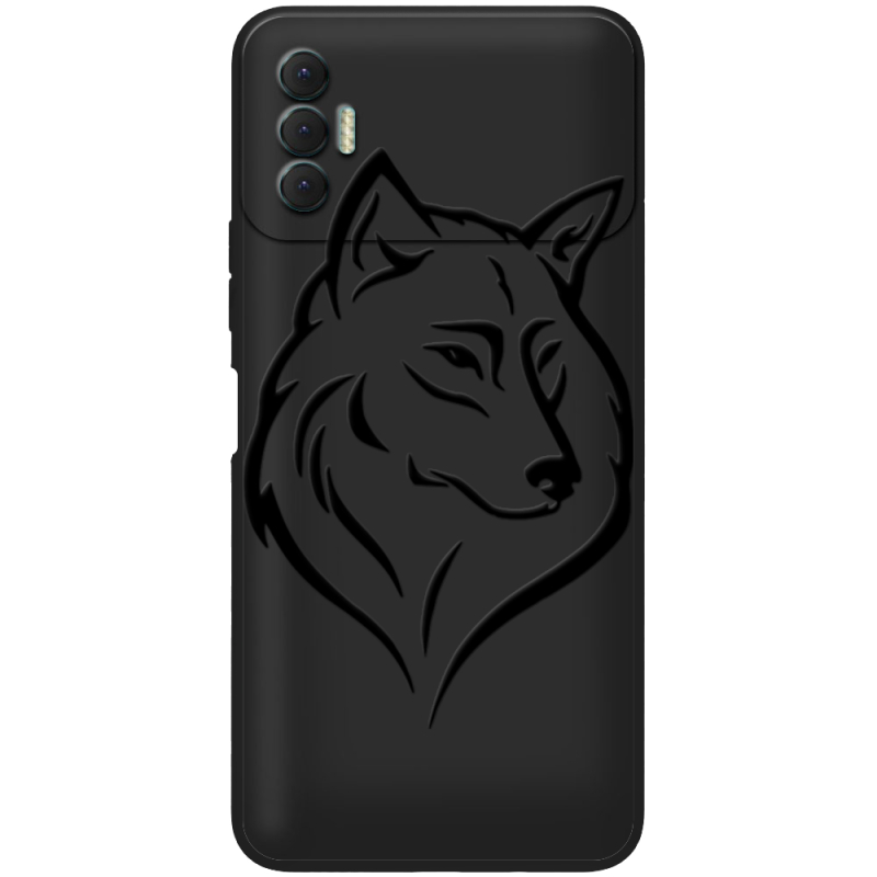 Черный чехол BoxFace Tecno Spark 8P Wolf