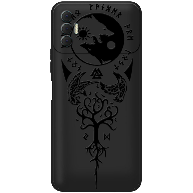 Черный чехол BoxFace Tecno Spark 8P Hugin and Munin