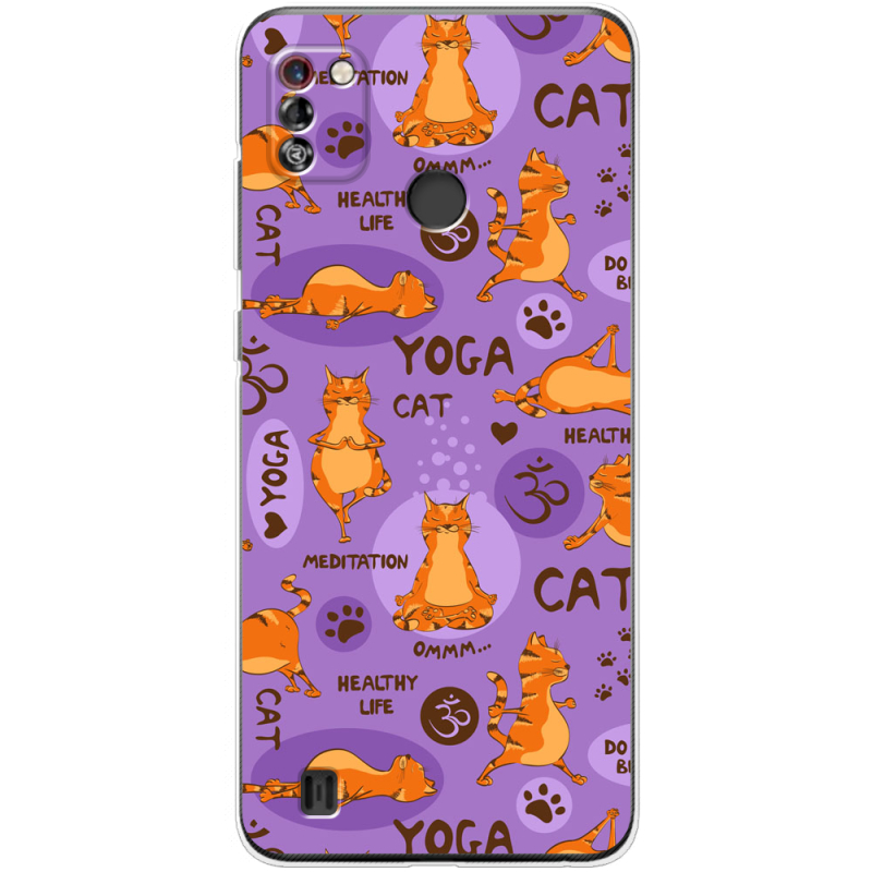 Чехол BoxFace Tecno Pop 4 Pro Yoga Cat