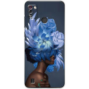 Чехол BoxFace Tecno Pop 4 Pro Exquisite Blue Flowers