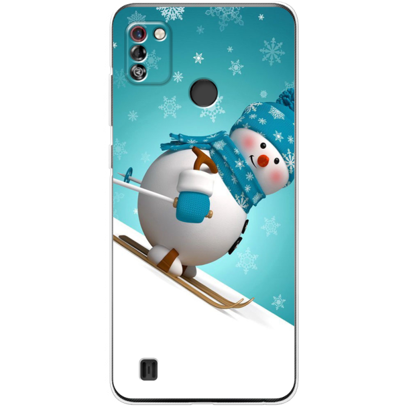 Чехол BoxFace Tecno Pop 4 Pro Skier Snowman