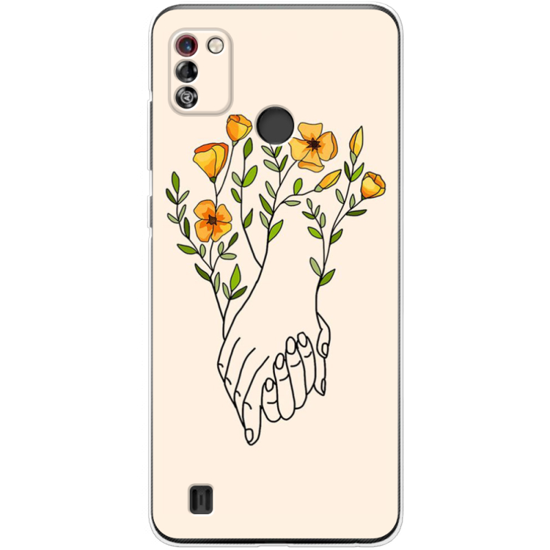 Чехол BoxFace Tecno Pop 4 Pro Flower Hands