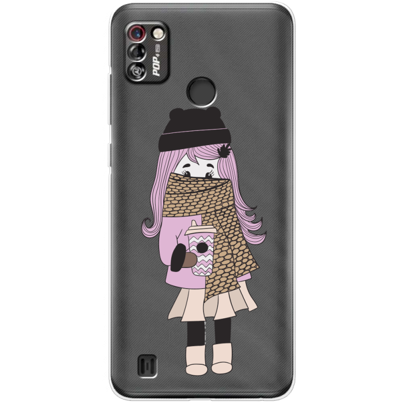 Прозрачный чехол BoxFace Tecno Pop 4 Pro Winter Morning Girl