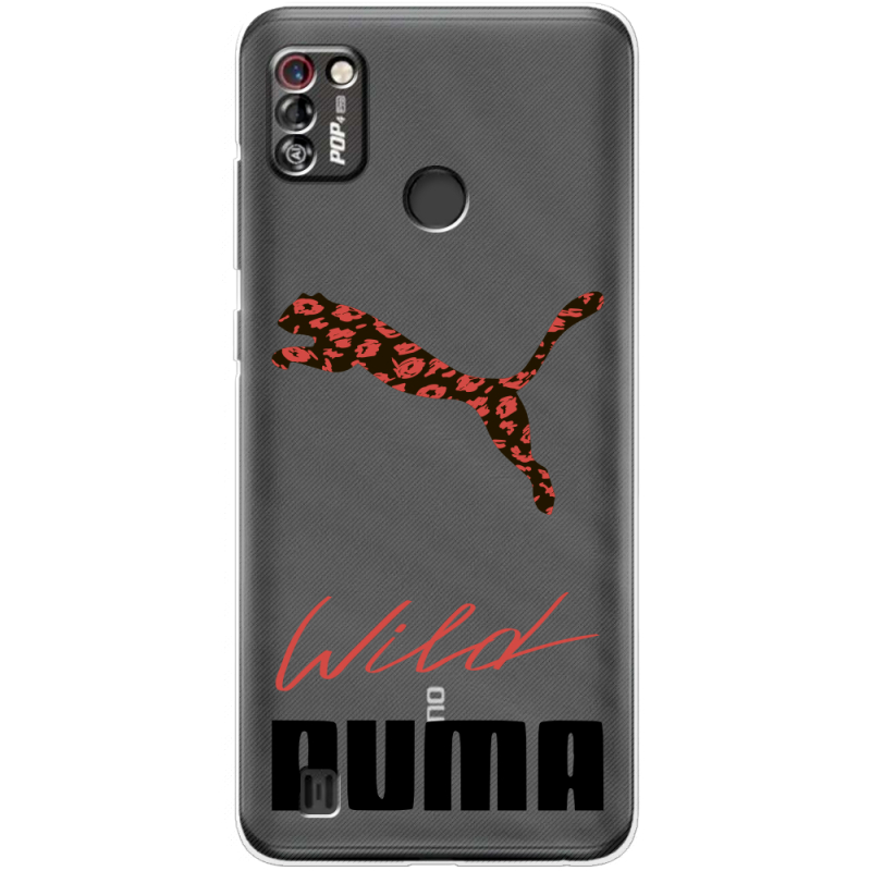 Прозрачный чехол BoxFace Tecno Pop 4 Pro Wild Cat