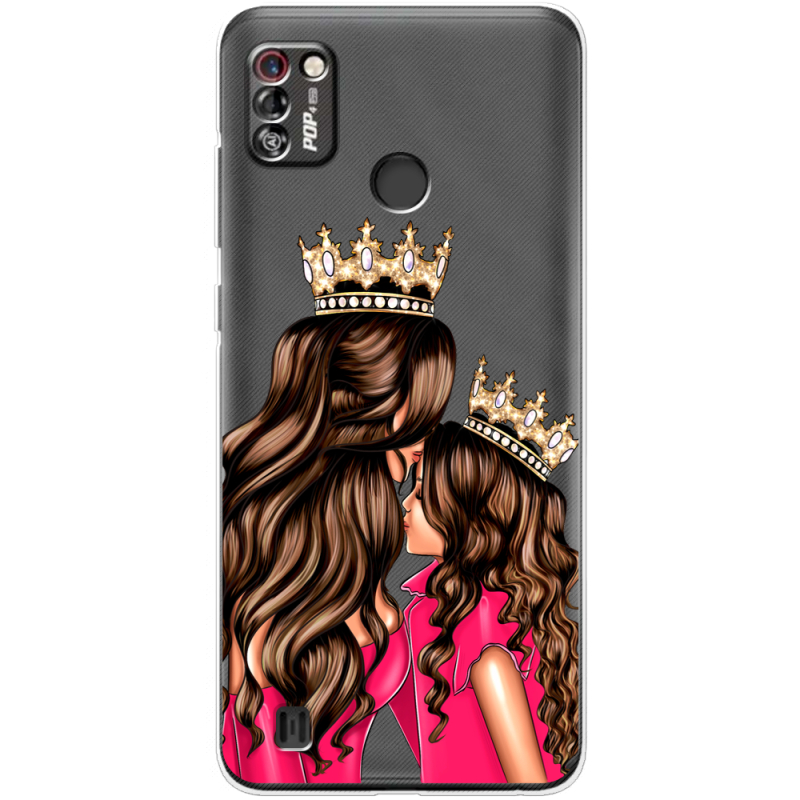 Прозрачный чехол BoxFace Tecno Pop 4 Pro Queen and Princess