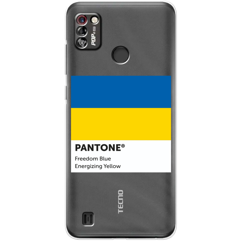 Прозрачный чехол BoxFace Tecno Pop 4 Pro Pantone вільний синій