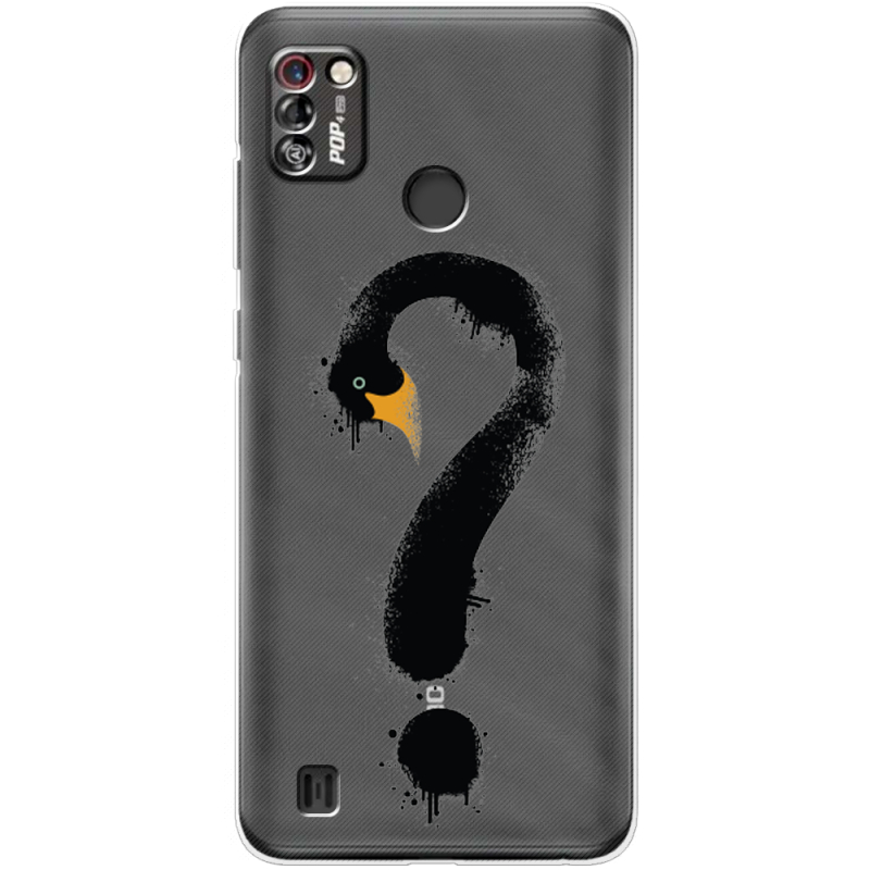 Прозрачный чехол BoxFace Tecno Pop 4 Pro Swan question