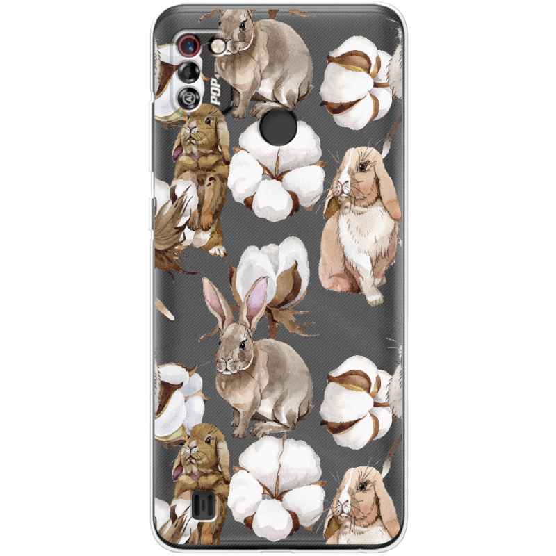 Прозрачный чехол BoxFace Tecno Pop 4 Pro Cotton and Rabbits