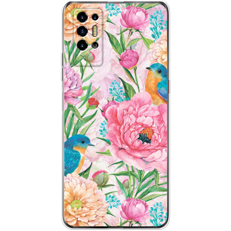 Чехол BoxFace Tecno POVA 2 Birds in Flowers