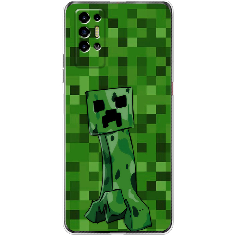 Чехол BoxFace Tecno POVA 2 Minecraft Creeper